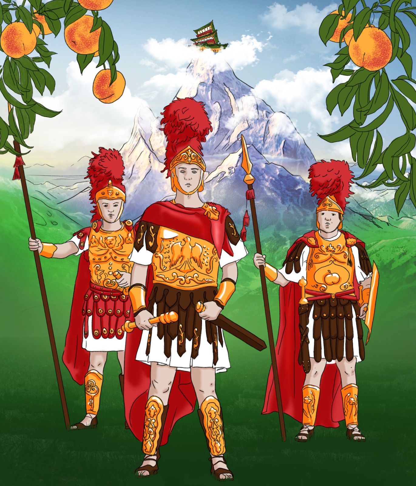 The Golden Armored Guardians