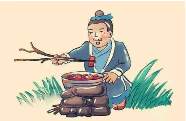 टहनी के उपयोग का चित्रण