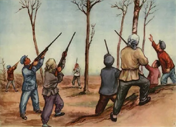 What was the Smash Sparrows campaign and how it resulted in The Great Chinese Famine