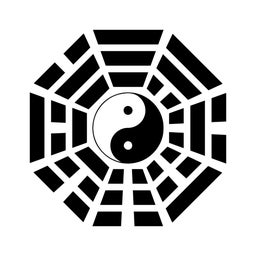 The Tai Chi symbol from I Ching, where the core center carries the Yin and Yang symbol. 