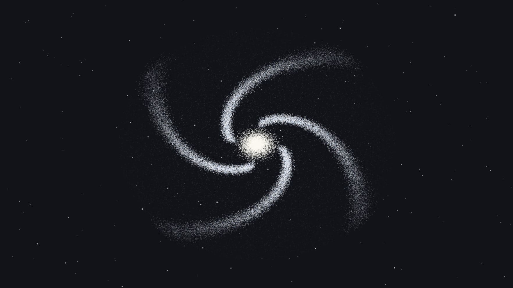 A spiral galaxy seen face-on, its arms of stars wound around a bright centre