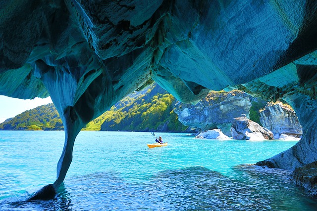 Remote place - marble caves 