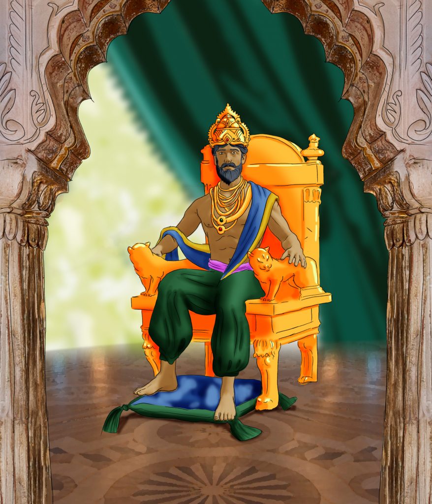 King Bharat in his palace